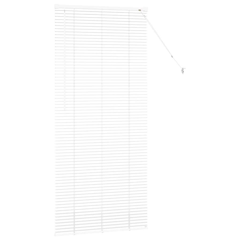 Persiana de Janela com cortinas Manual Branco Alumínio