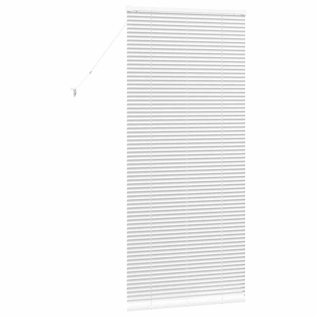 Persiana de Janela com cortinas Manual Branco Alumínio