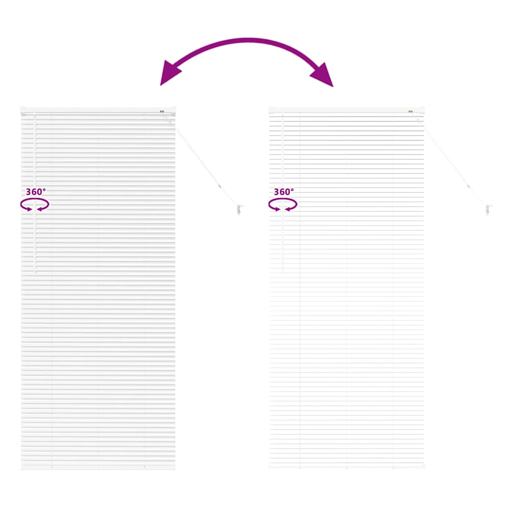Persiana de Janela com cortinas Manual Branco Alumínio