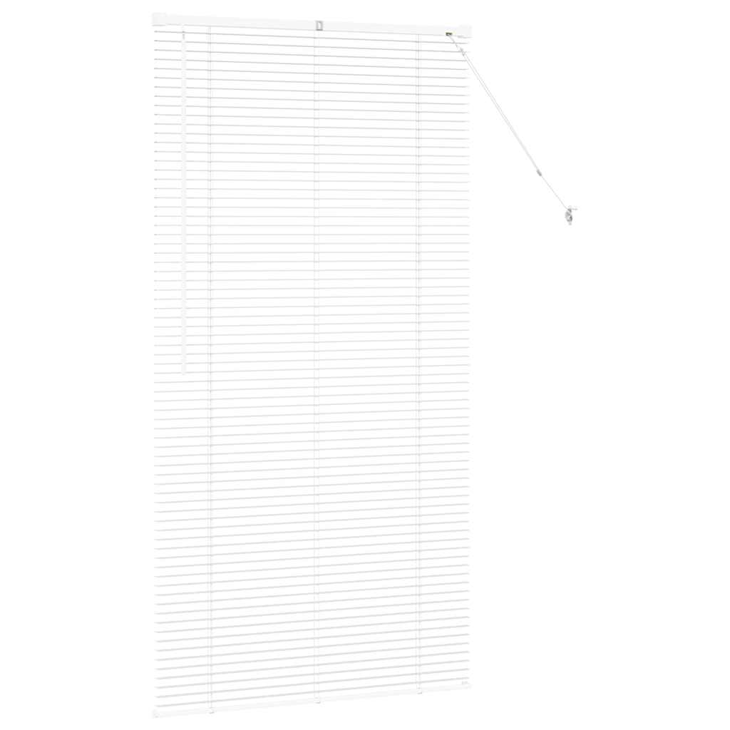 Persiana de Janela com cortinas Manual Branco Alumínio