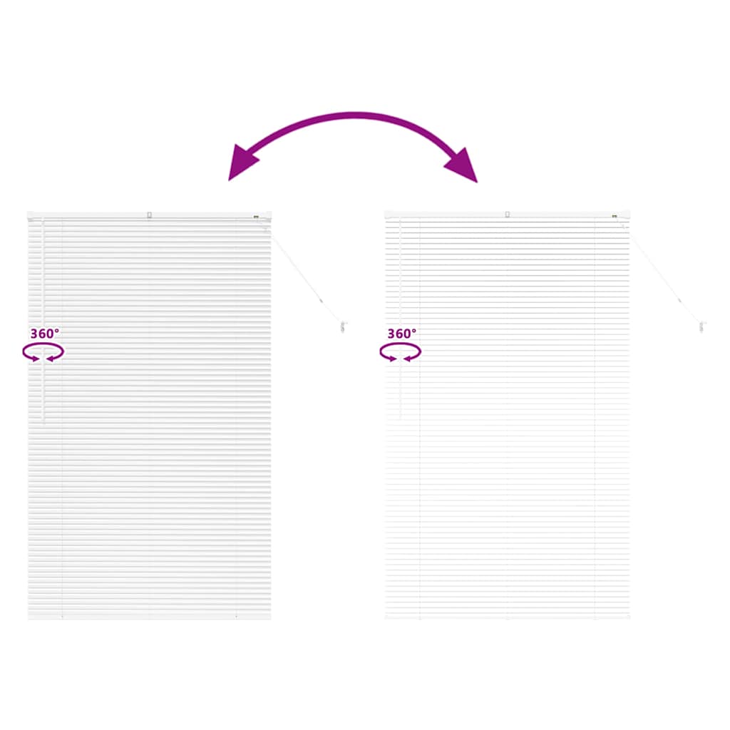 Persiana de Janela com cortinas Manual Branco Alumínio