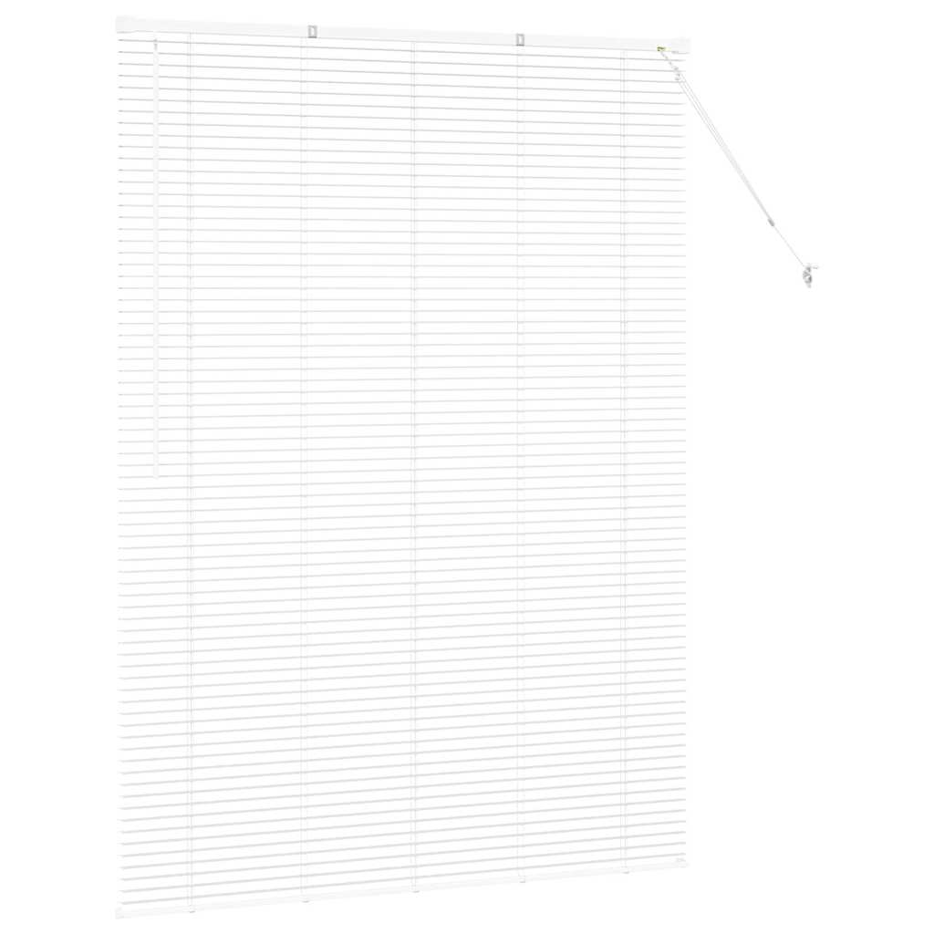 Persiana de Janela com cortinas Manual Branco Alumínio