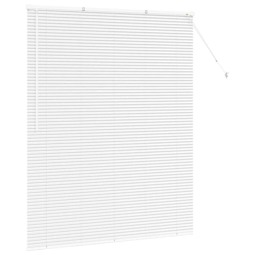 Persiana de Janela com cortinas Manual Branco Alumínio