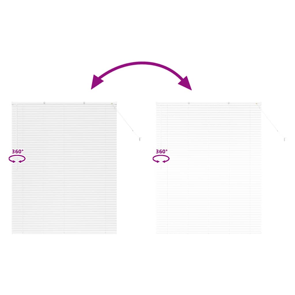 Persiana de Janela com cortinas Manual Branco Alumínio