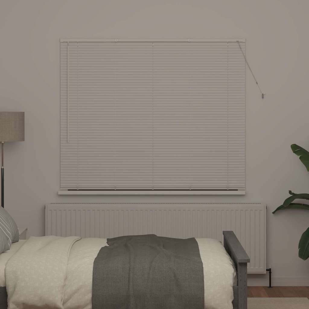 Persiana de Janela com cortinas Manual Branco Alumínio