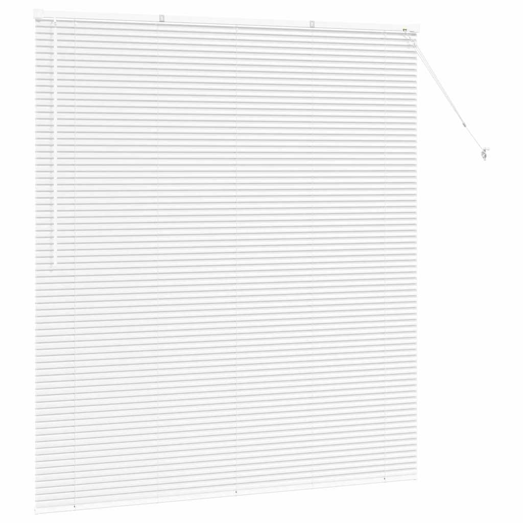 Persiana de Janela com cortinas Manual Branco Alumínio