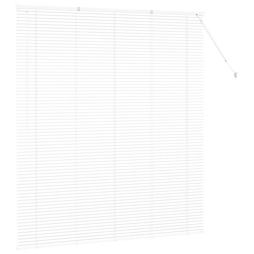 Persiana de Janela com cortinas Manual Branco Alumínio