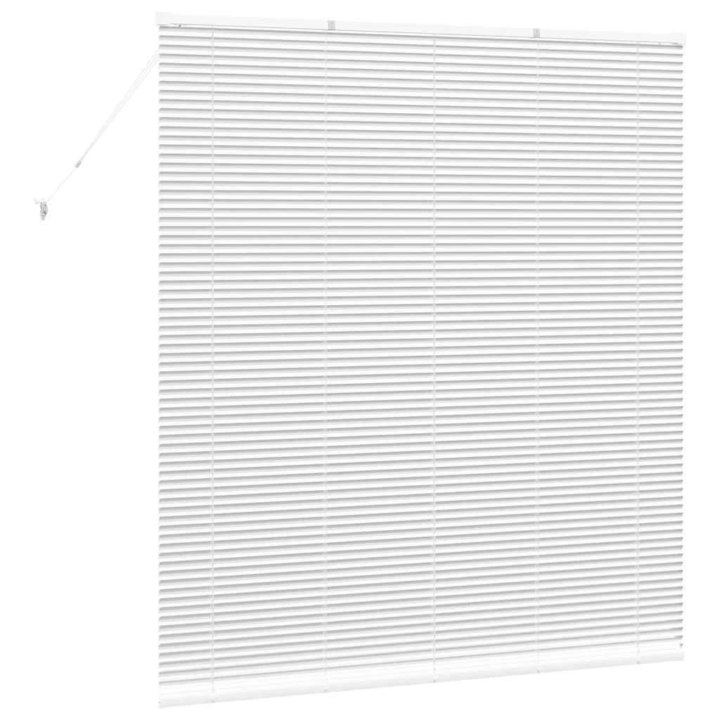 Persiana de Janela com cortinas Manual Branco Alumínio