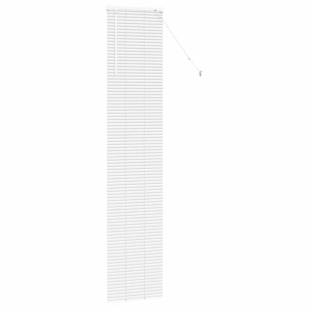 Persiana de Janela com cortinas Manual Branco Alumínio
