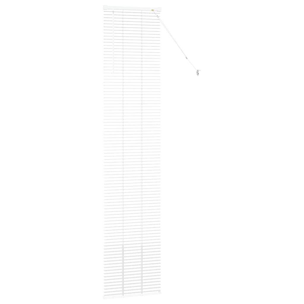 Persiana de Janela com cortinas Manual Branco Alumínio