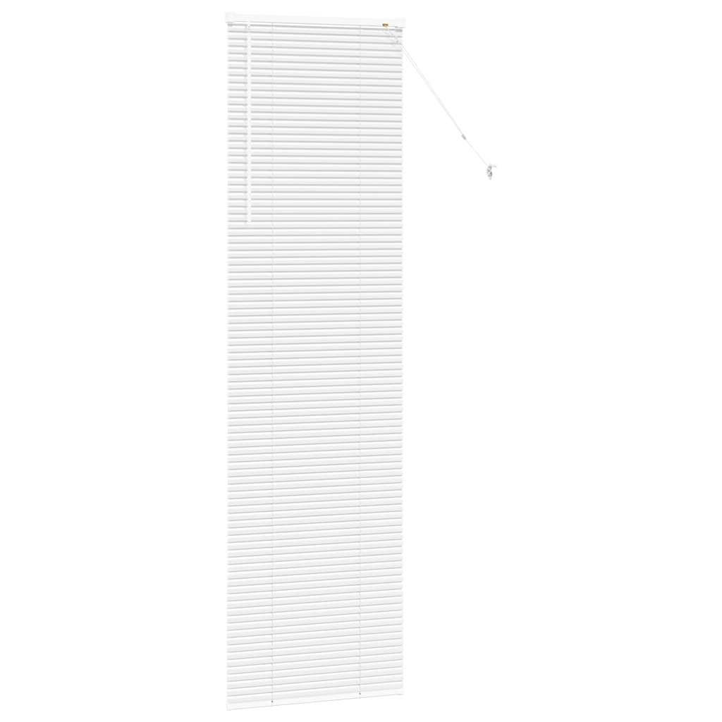 Persiana de Janela com cortinas Manual Branco Alumínio