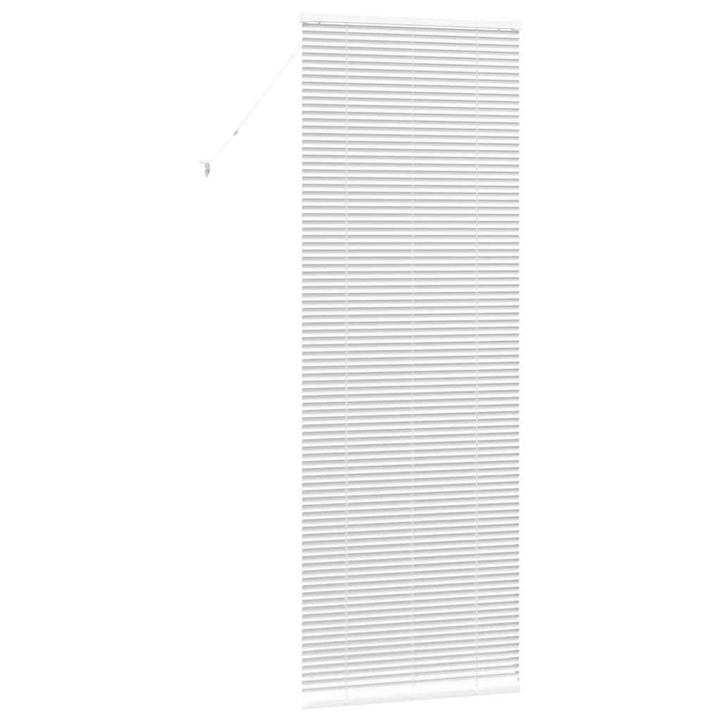 Persiana de Janela com cortinas Manual Branco Alumínio