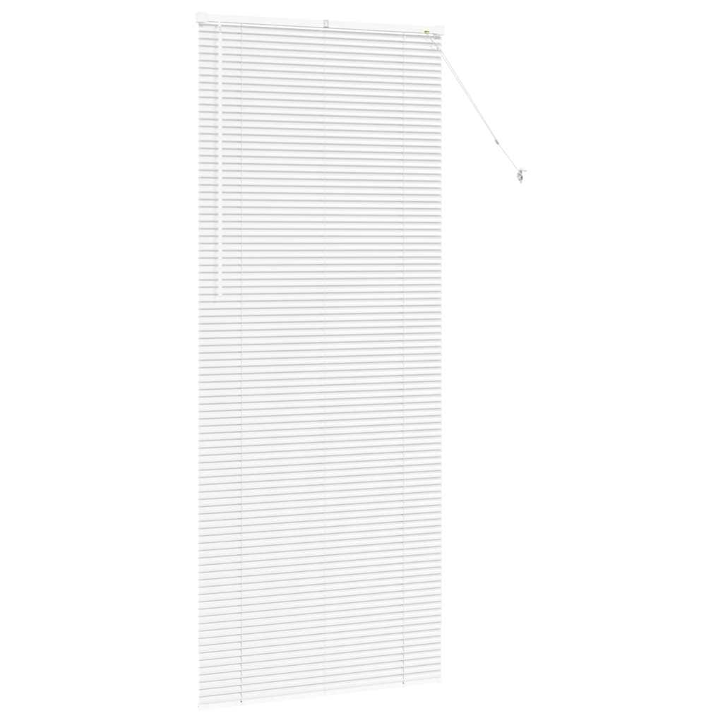 Persiana de Janela com cortinas Manual Branco Alumínio