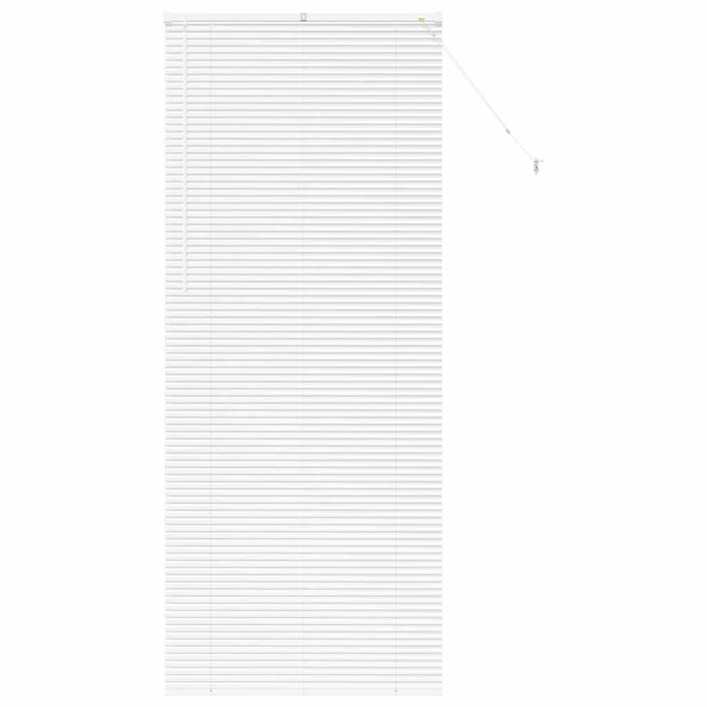 Persiana de Janela com cortinas Manual Branco Alumínio