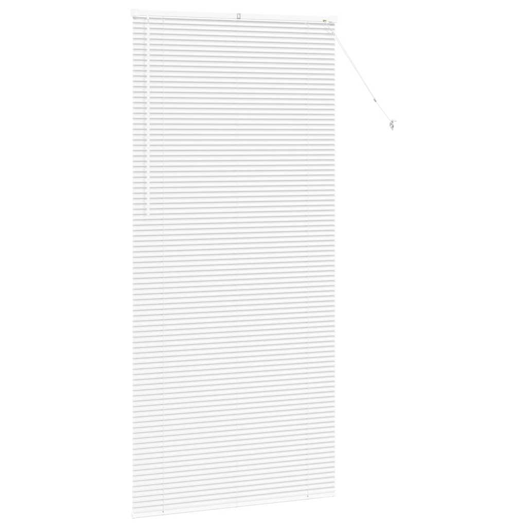 Persiana de Janela com cortinas Manual Branco Alumínio