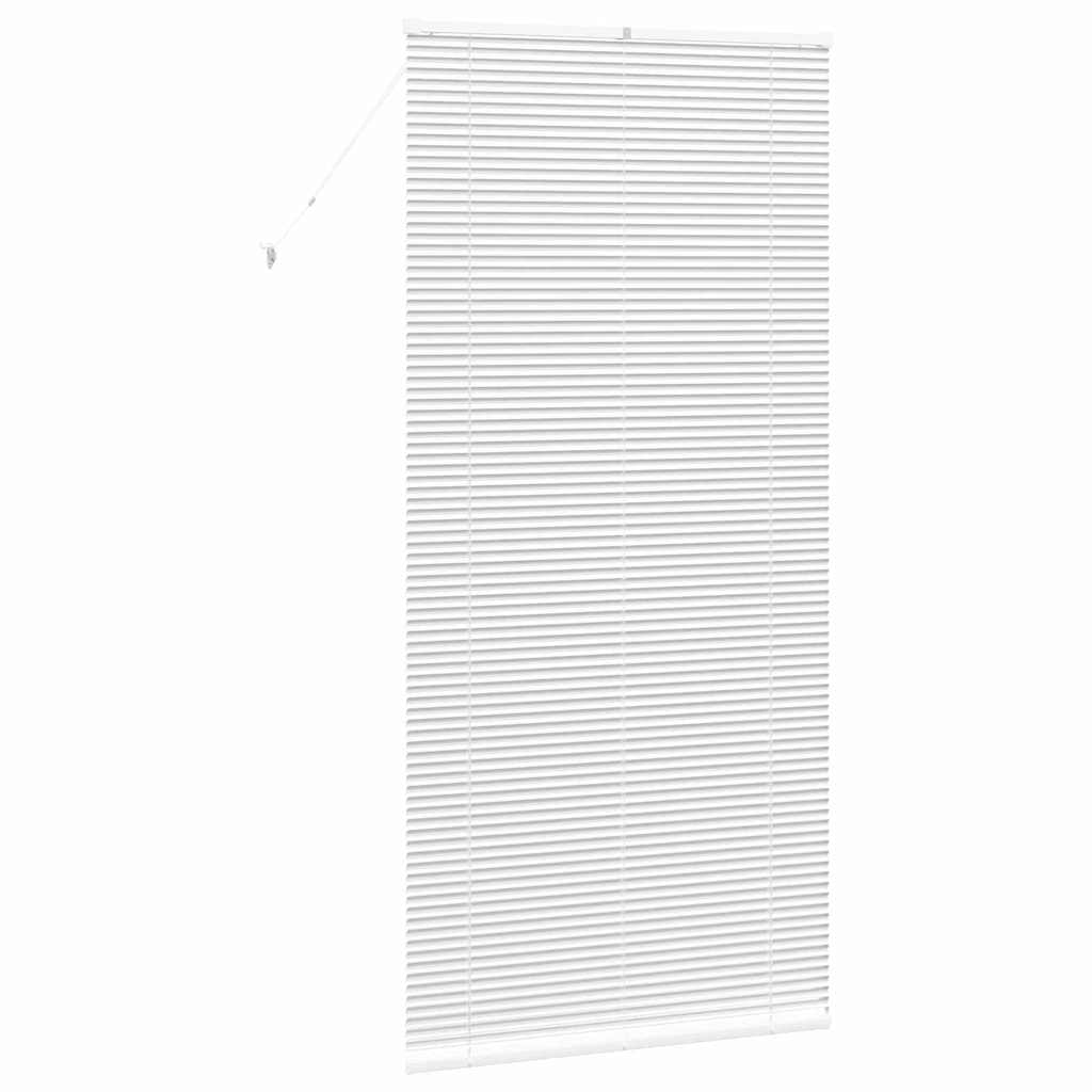 Persiana de Janela com cortinas Manual Branco Alumínio