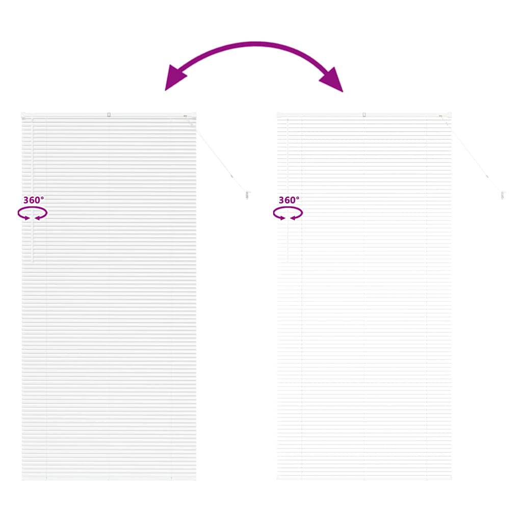 Persiana de Janela com cortinas Manual Branco Alumínio