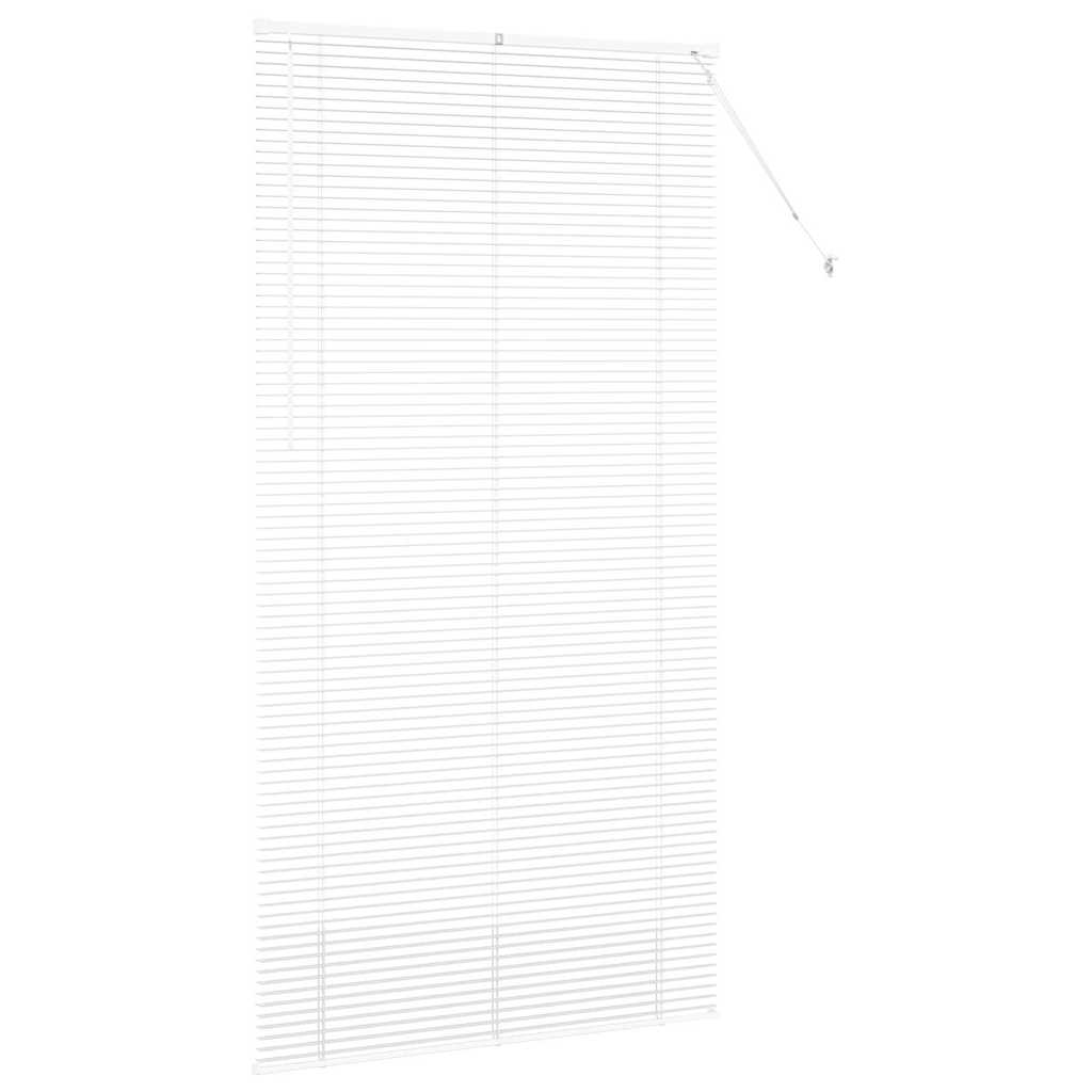 Persiana de Janela com cortinas Manual Branco Alumínio
