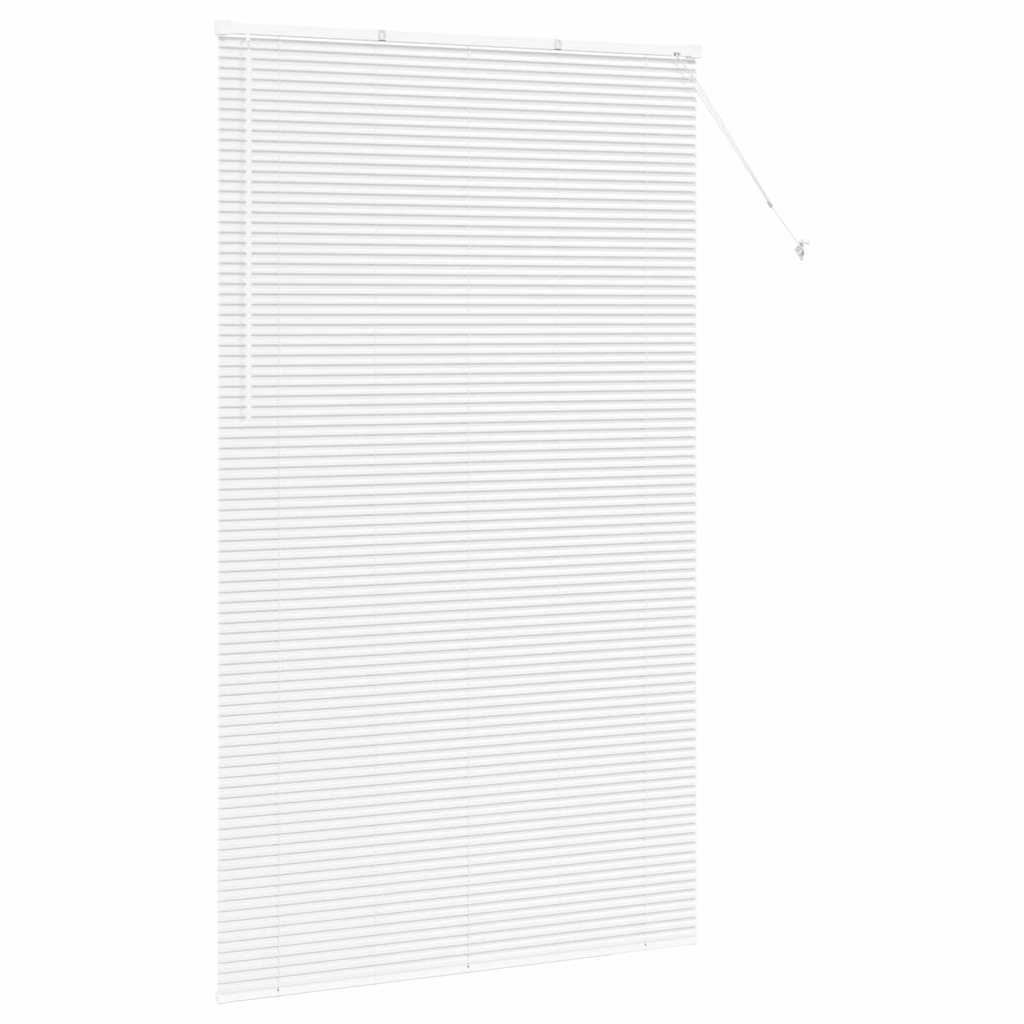 Persiana de Janela com cortinas Manual Branco Alumínio