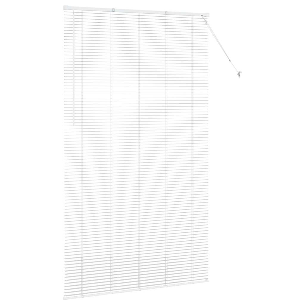 Persiana de Janela com cortinas Manual Branco Alumínio