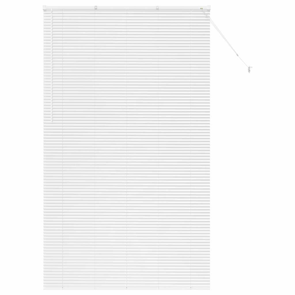 Persiana de Janela com cortinas Manual Branco Alumínio