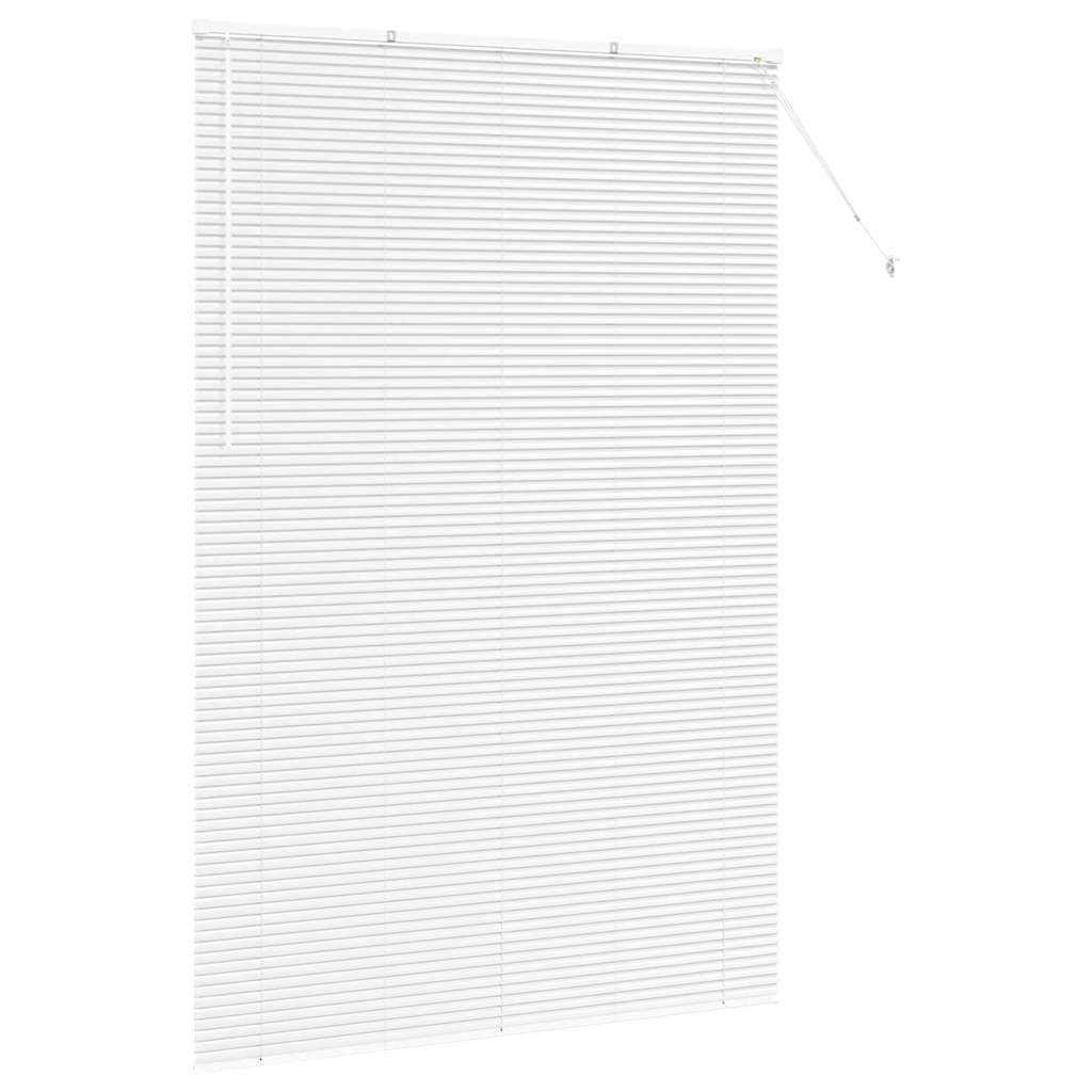 Persiana de Janela com cortinas Manual Branco Alumínio