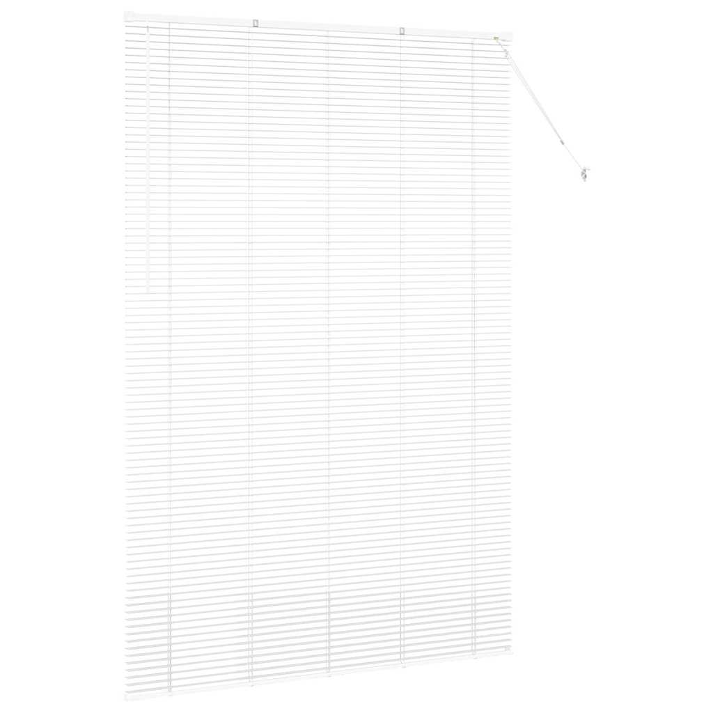 Persiana de Janela com cortinas Manual Branco Alumínio