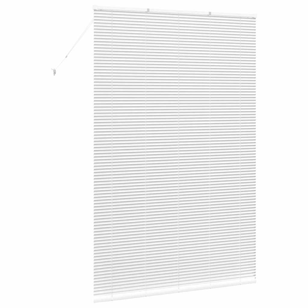 Persiana de Janela com cortinas Manual Branco Alumínio