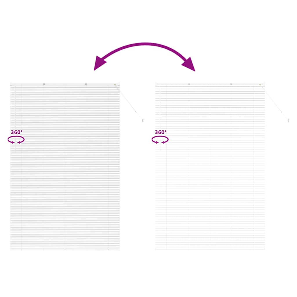 Persiana de Janela com cortinas Manual Branco Alumínio