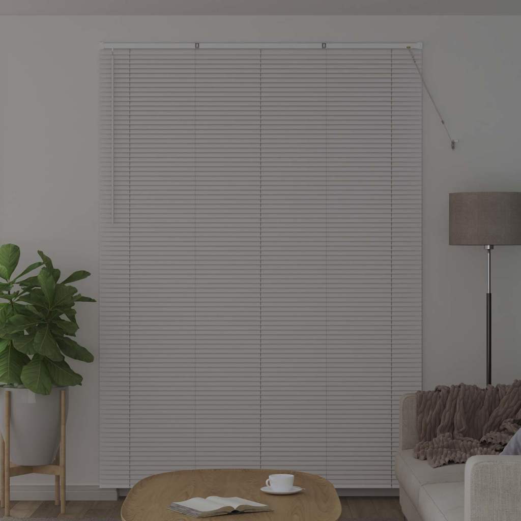 Persiana de Janela com cortinas Manual Branco Alumínio