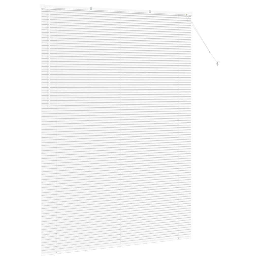 Persiana de Janela com cortinas Manual Branco Alumínio