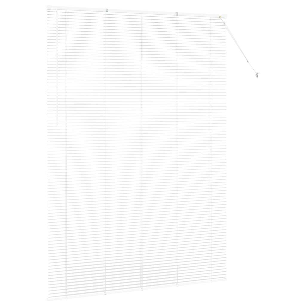 Persiana de Janela com cortinas Manual Branco Alumínio