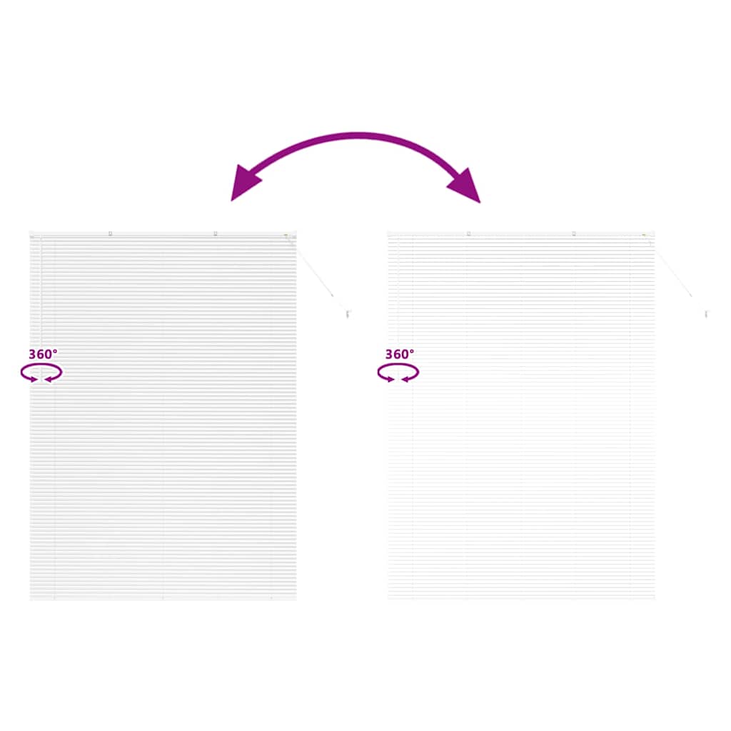 Persiana de Janela com cortinas Manual Branco Alumínio