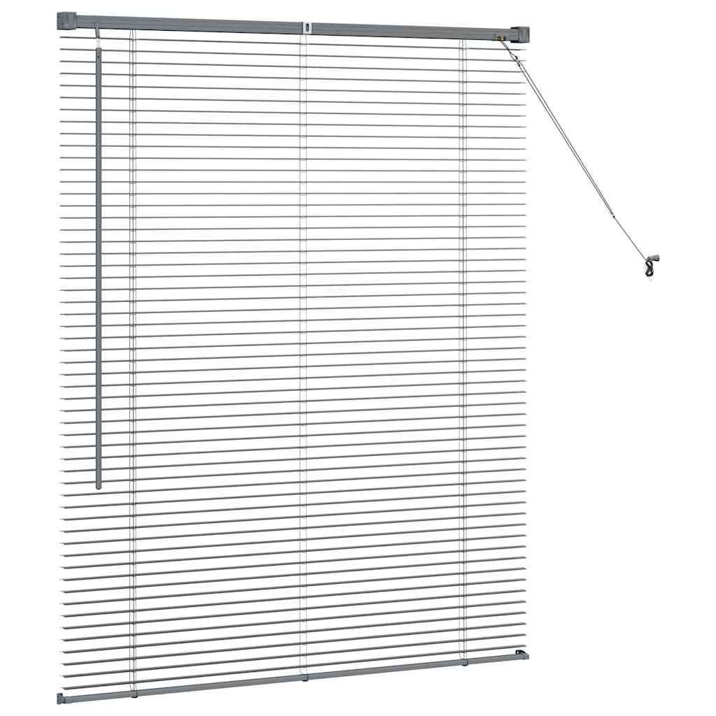 Persiana de Janela com cortinas Manual Cinzento escuro Alumínio