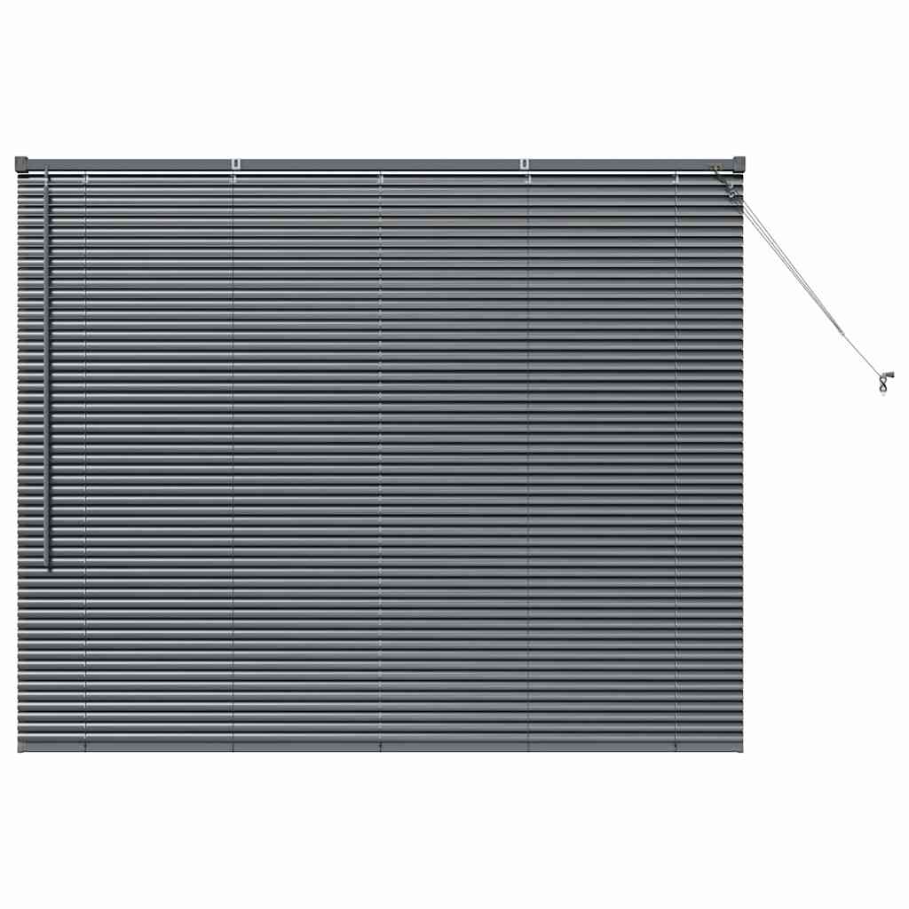 Persiana de Janela com cortinas Manual Cinzento escuro Alumínio