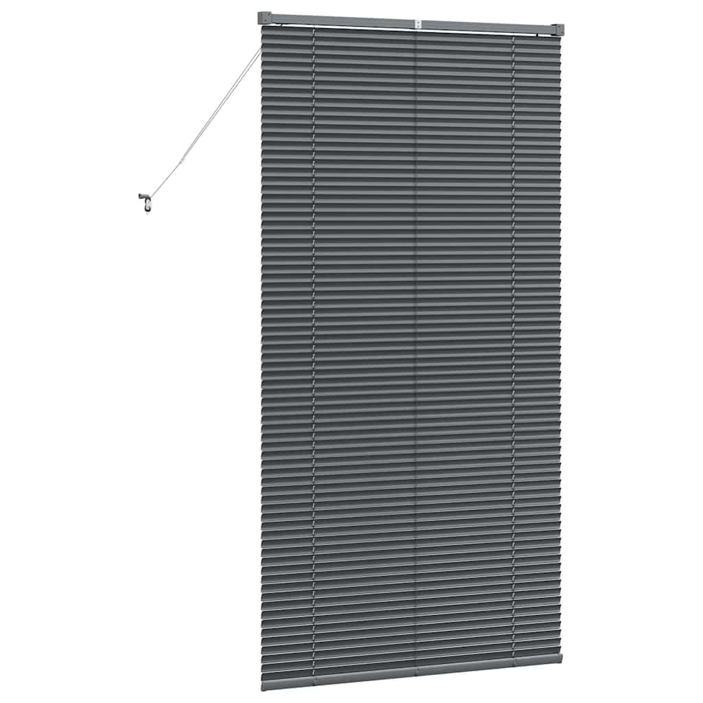 Persiana de Janela com cortinas Manual Cinzento escuro Alumínio
