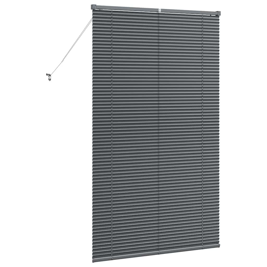 Persiana de Janela com cortinas Manual Cinzento escuro Alumínio