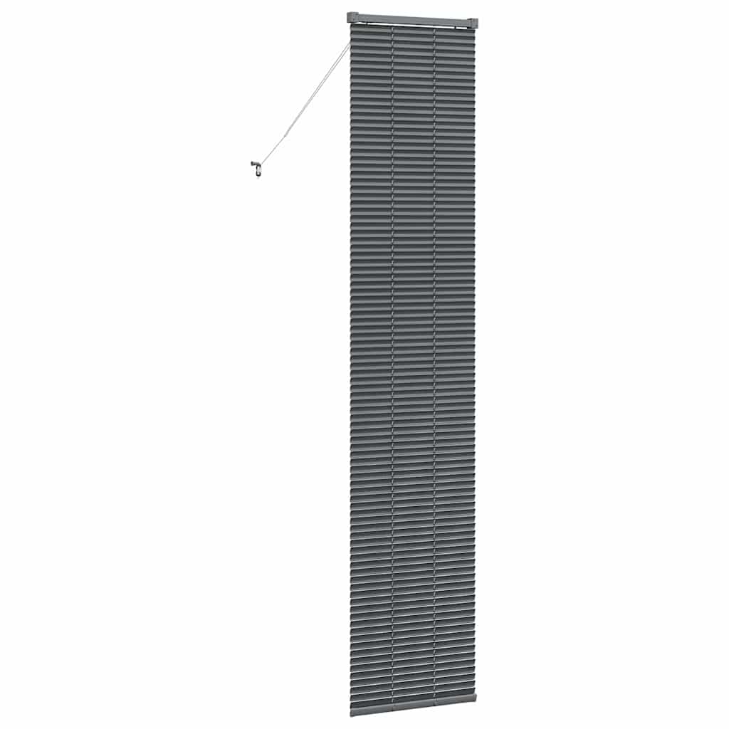 Persiana de Janela com cortinas Manual Cinzento escuro Alumínio