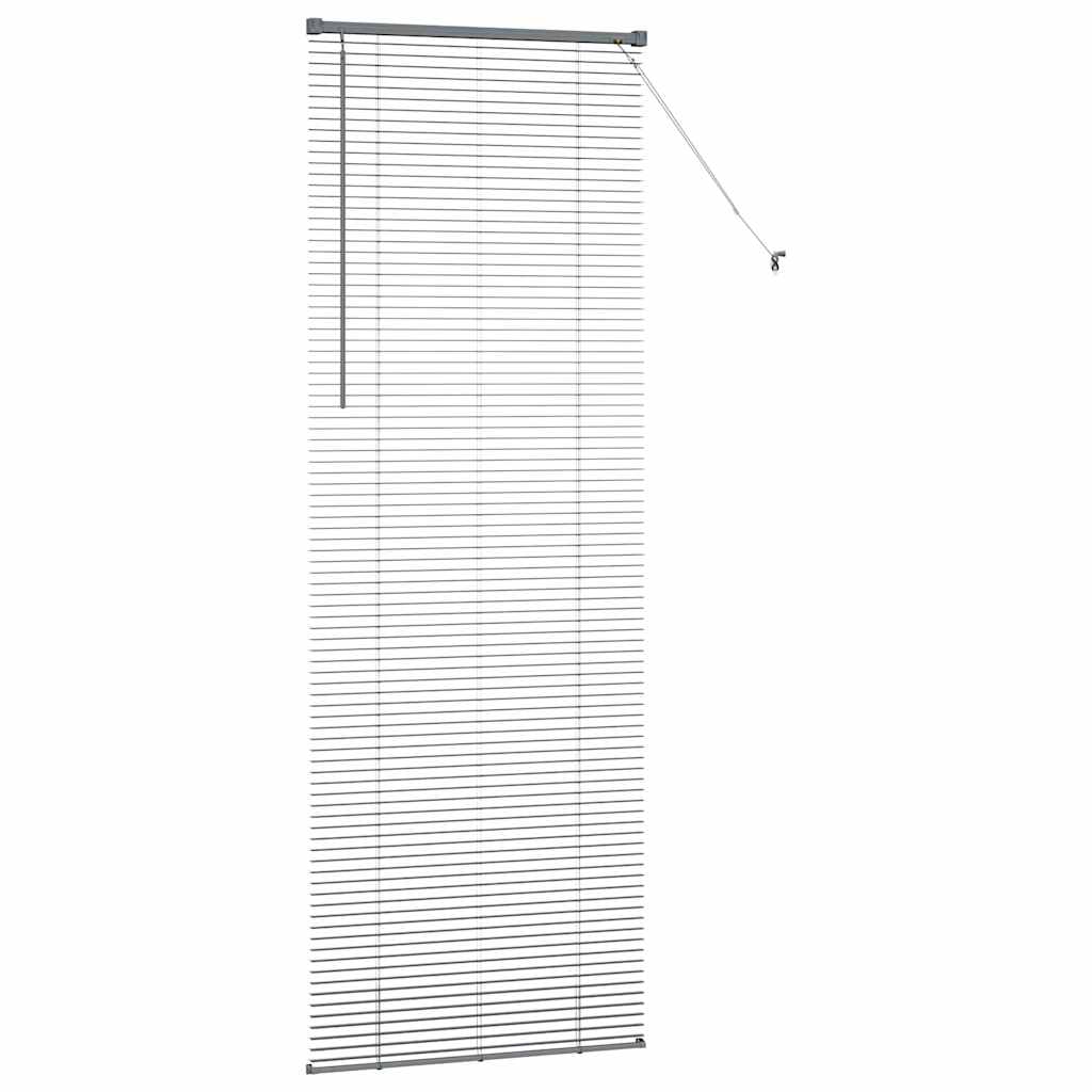 Persiana de Janela com cortinas Manual Cinzento escuro Alumínio