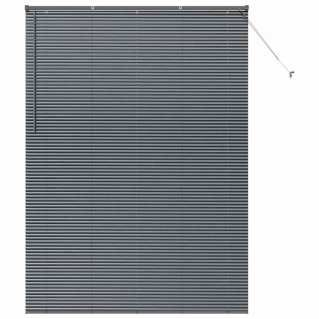 Persiana de Janela com cortinas Manual Cinzento escuro Alumínio