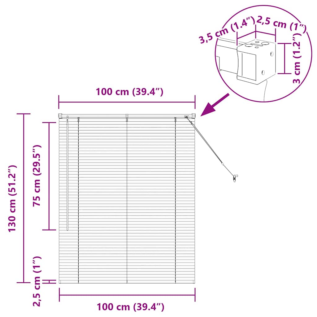 Persiana de Janela com cortinas Manual Preto Alumínio