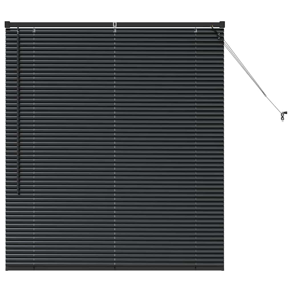 Persiana de Janela com cortinas Manual Preto Alumínio