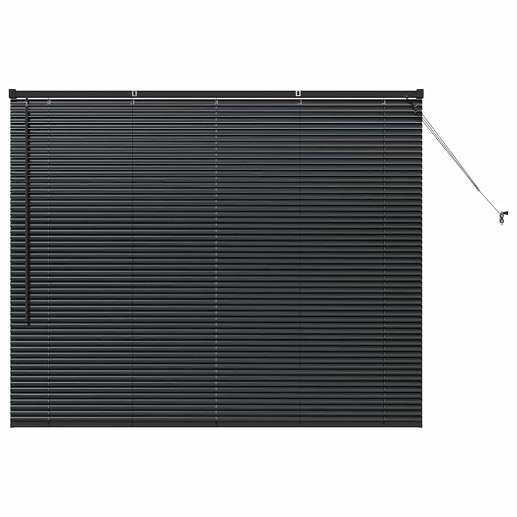 Persiana de Janela com cortinas Manual Preto Alumínio