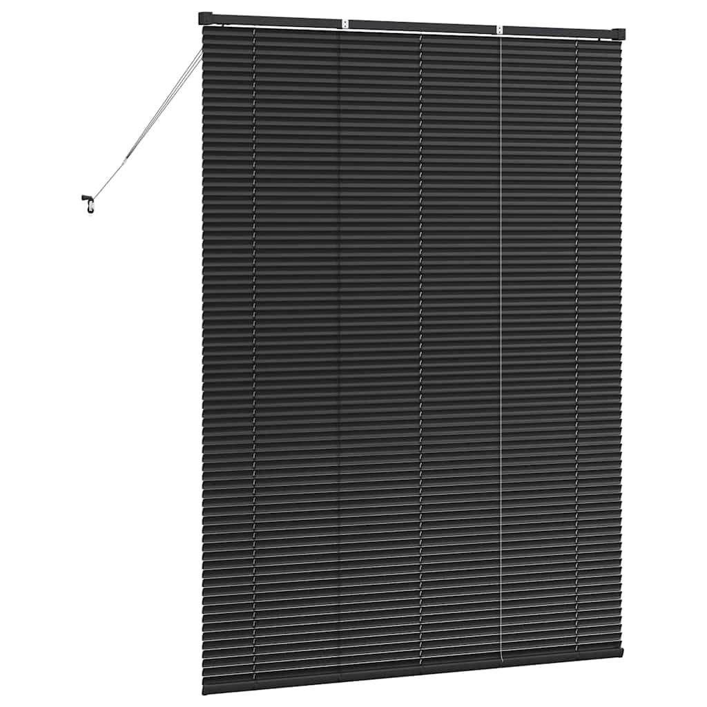 Persiana de Janela com cortinas Manual Preto Alumínio