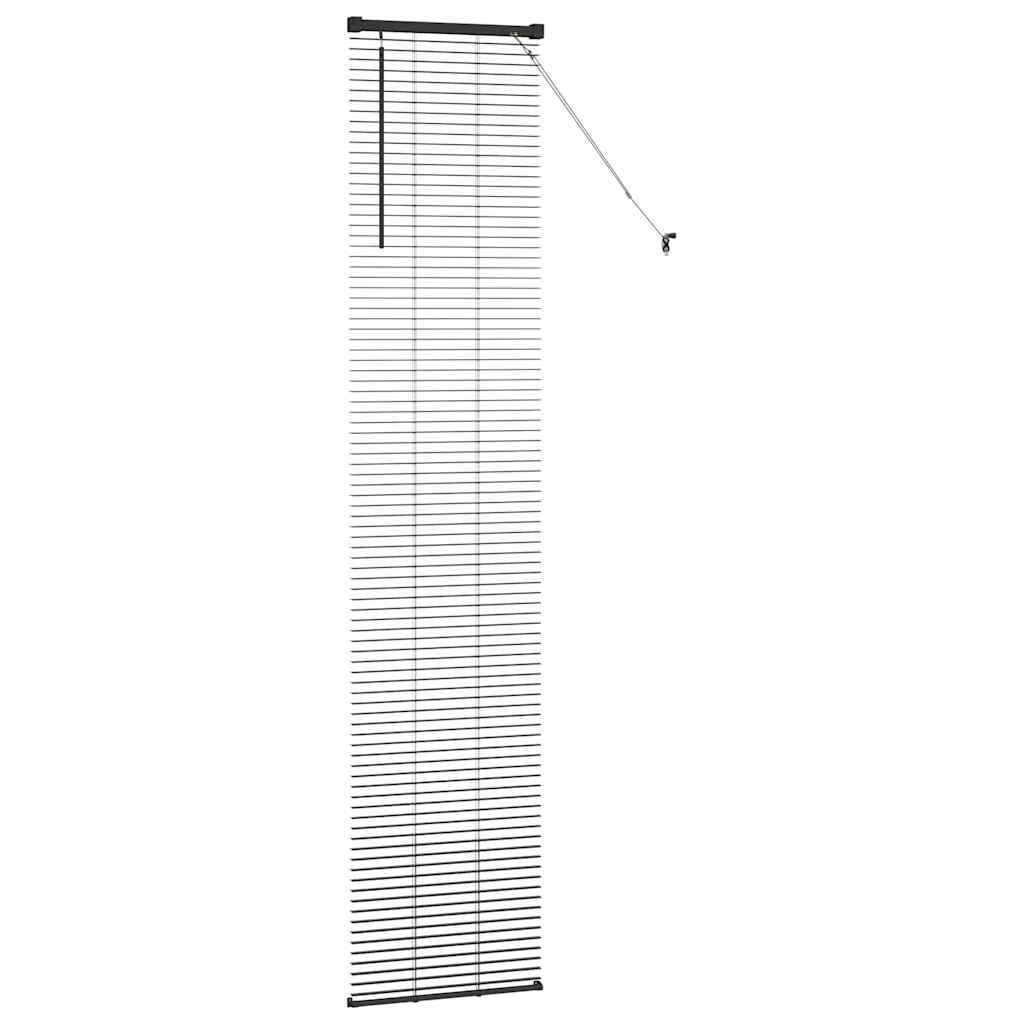 Persiana de Janela com cortinas Manual Preto Alumínio
