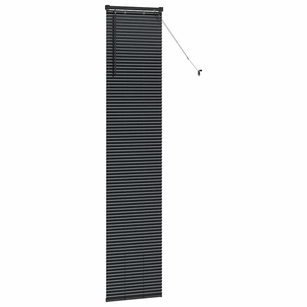 Persiana de Janela com cortinas Manual Preto Alumínio