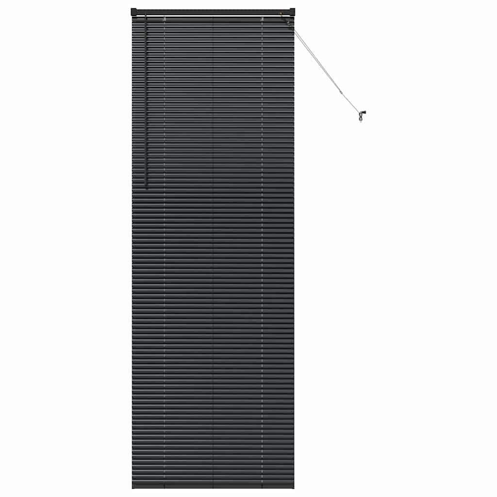 Persiana de Janela com cortinas Manual Preto Alumínio