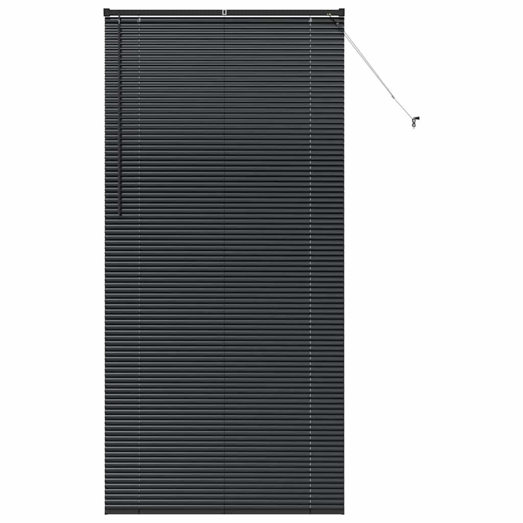 Persiana de Janela com cortinas Manual Preto Alumínio