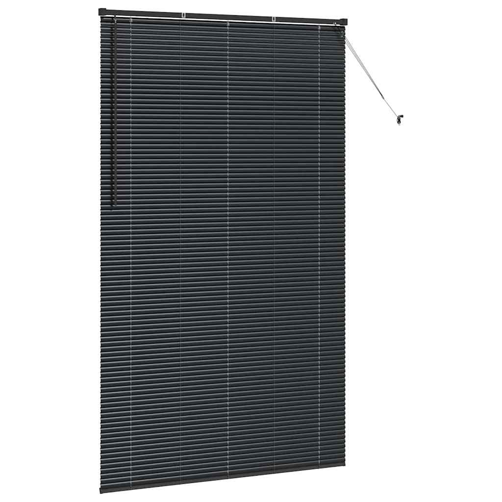 Persiana de Janela com cortinas Manual Preto Alumínio