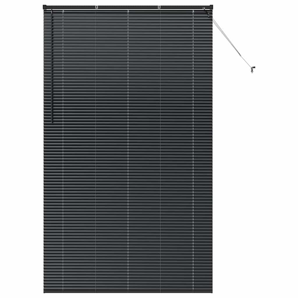 Persiana de Janela com cortinas Manual Preto Alumínio